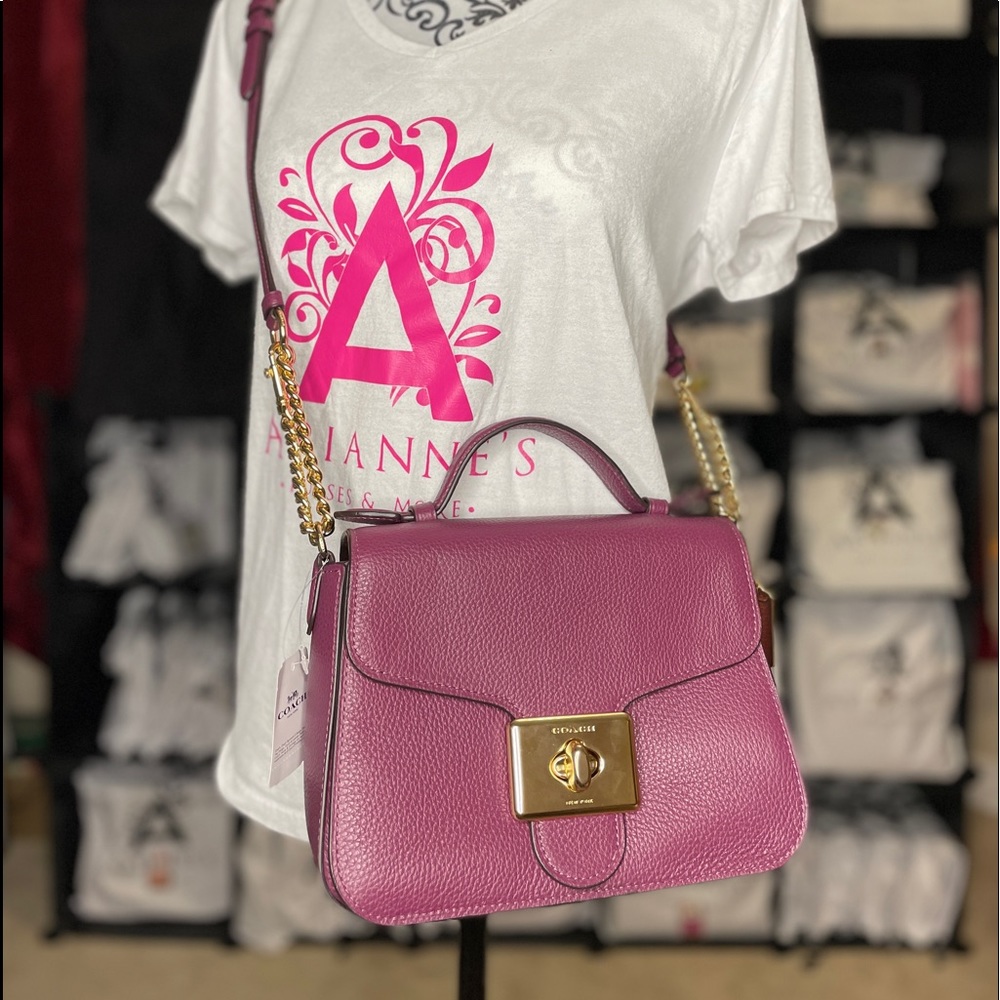 COACH Leather Cassidy Top Handle